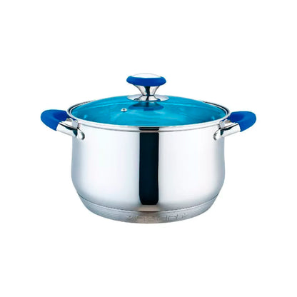 Bateria de Cocina Acero Inoxidable Omania Azul 12 Piezas - Fraciel