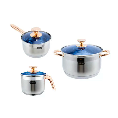 Bateria de Cocina Acero Inoxidable Ciconia 12 Piezas - Fraciel