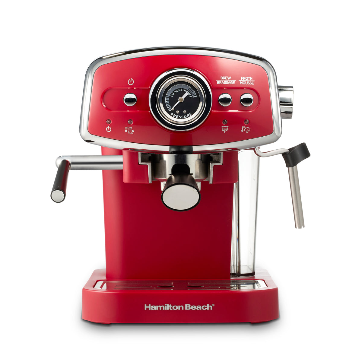 Cafetera Espresso Hamilton Beach 40732 Roja Slide & Lock 15 Bar