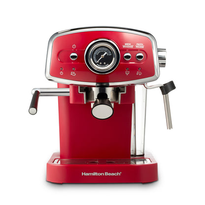 Cafetera Espresso Hamilton Beach 40732 Roja Slide & Lock 15 Bar