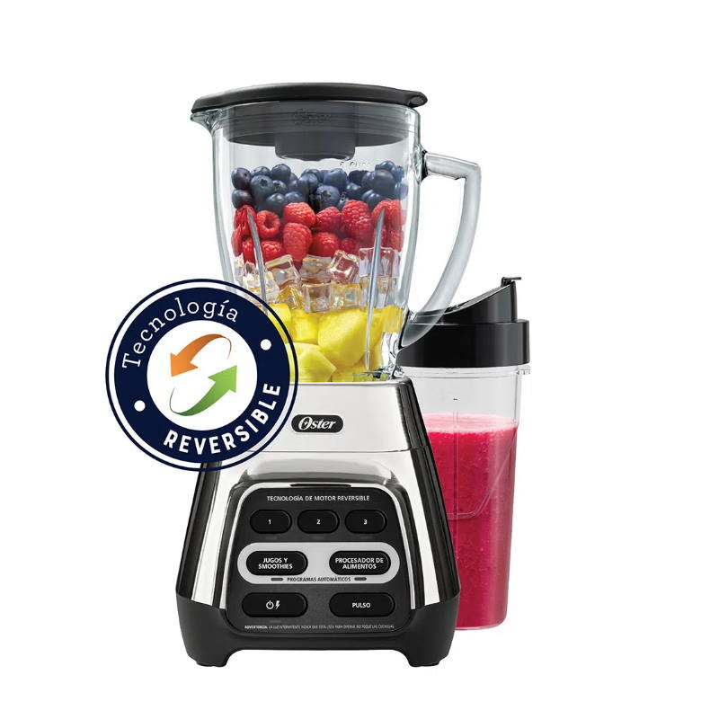 Licuadora Reversible 3 Vel 700 w Vaso Vidrio Plata BLSTPYG1311NBG-013