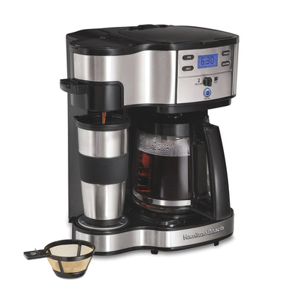 Cafetera Hamilton Beach 49980RG 12 Tazas 2 en 1 Programable