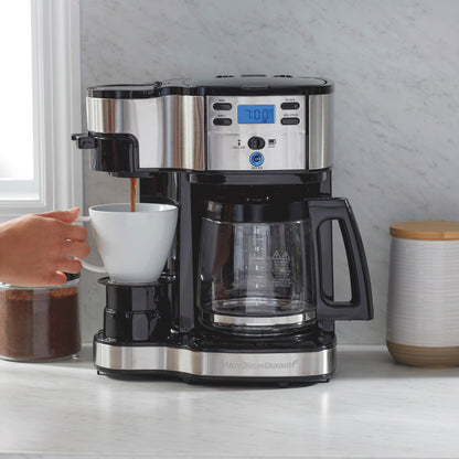 Cafetera Hamilton Beach 49980RG 12 Tazas 2 en 1 Programable