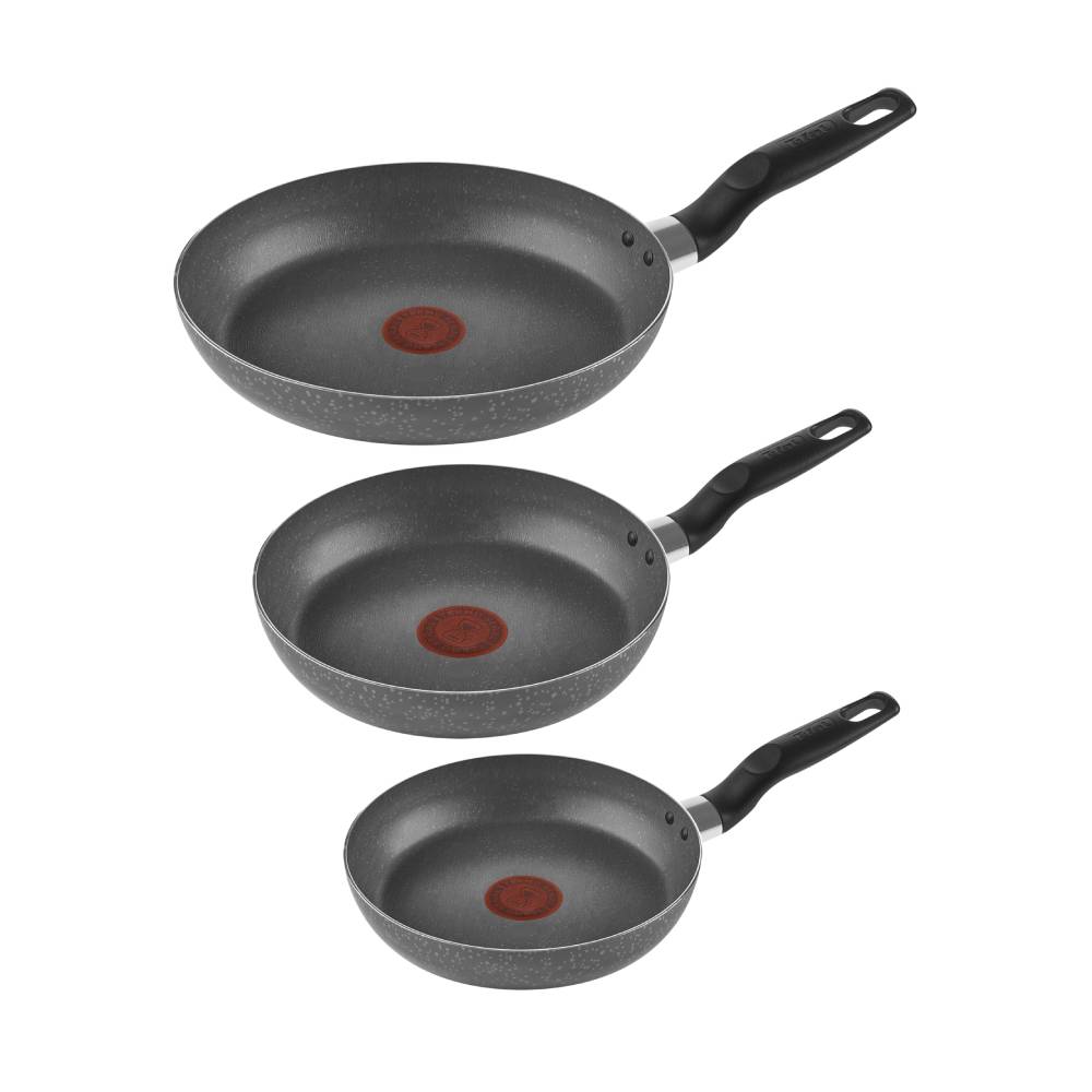 Juego de sartenes Stone 3 pz 20,24,30cm Aluminio Tefal T-fal