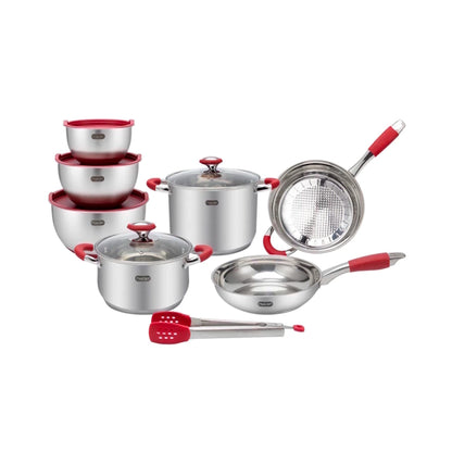 Bateria de Cocina 13 Piezas Acero Inoxidable Rubi - Fraciel