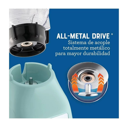 Licuadora Vaso Plástico 1.25 L/ 2 Vel y Pulso 550 w Oster Celeste