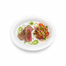 Plato Ovalado 14in Melamina Blanco Diamante - Travessa