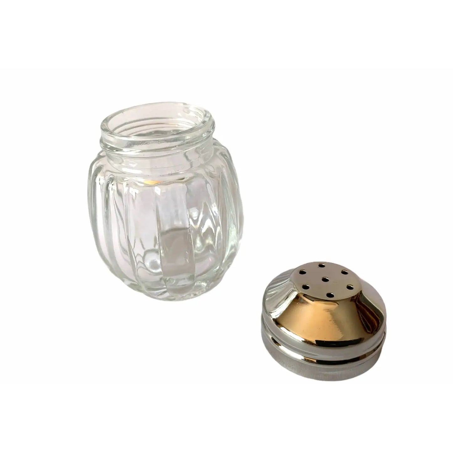 Salero Moderno de Vidrio  con tapa Acero 50ml - Uria