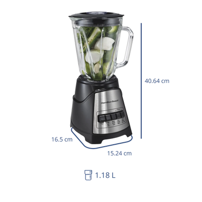 Licuadora de Vidrio 650W  1.2L Negra - Hamilton Beach
