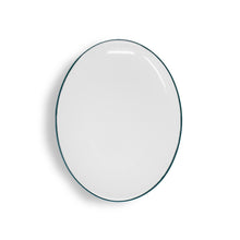 Plato Oval Hygge Línea Green 30 cm Porcelana - Bonna