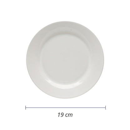 Plato Trinche Blanco Glacial - Caja con 24 piezas