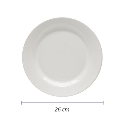 Plato Trinche Blanco Glacial - Caja con 24 piezas