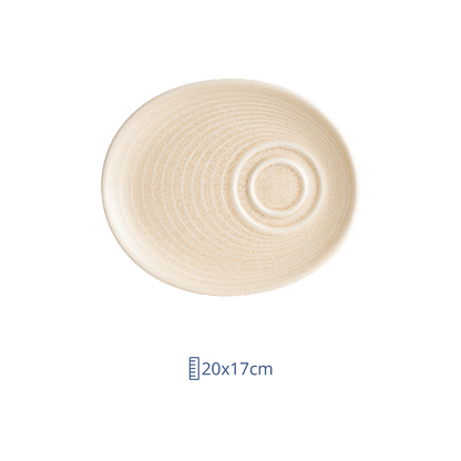 Plato Taza De Ceramica Mirage Ovalado