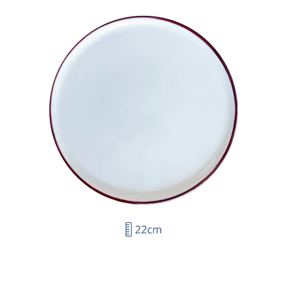 Plato Trinche 22 cm Linea Burgundy