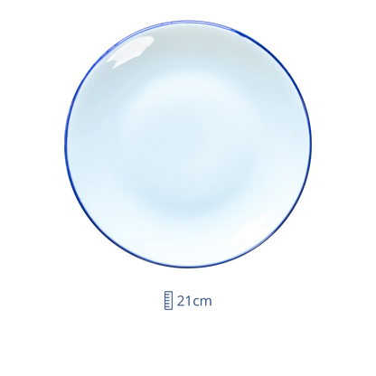 Plato Llano Gourmet Linea Blue Porcelana