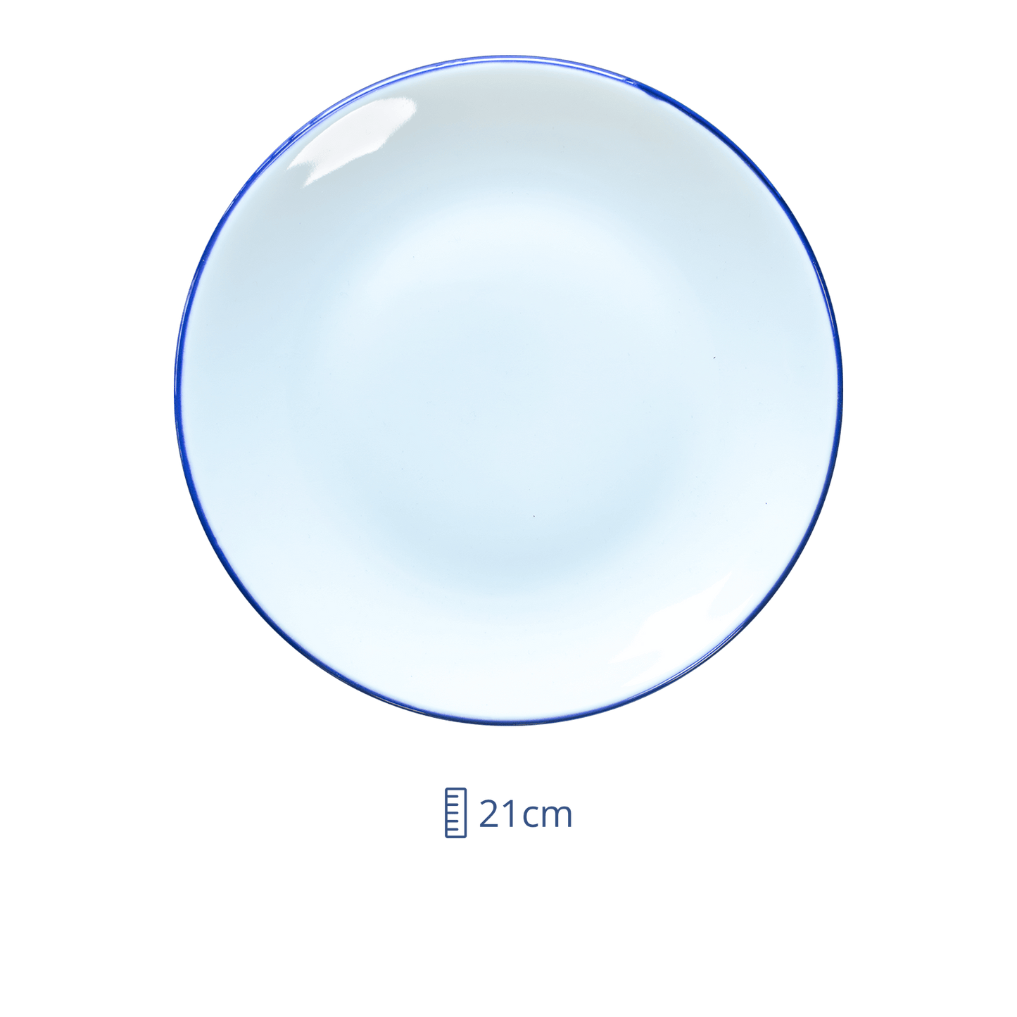 Plato Llano Gourmet Linea Blue Porcelana