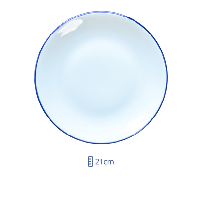 Plato Llano Gourmet Linea Blue Porcelana