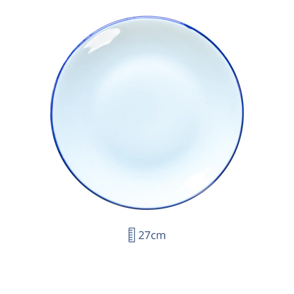 Plato Llano Gourmet Linea Blue Porcelana