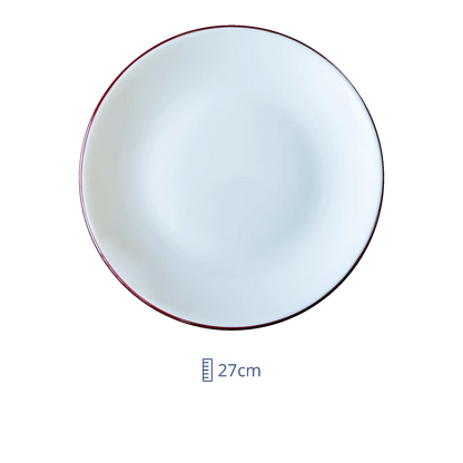 Plato Llano Gourmet Linea Burgundy