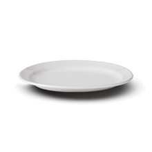 Plato Ovalado Blanco Glacial 33 cm