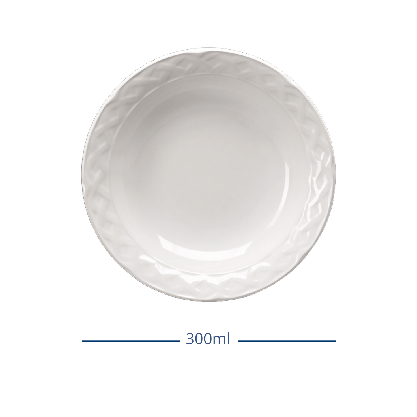 Plato Sopero de Ceramica Vinafera Blanch