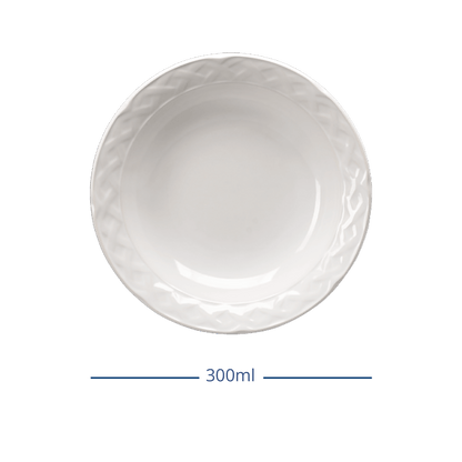 Plato Sopero de Ceramica Vinafera Blanch