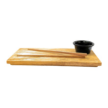Plato de Madera Para Sushi Con Resaque para Ramekin