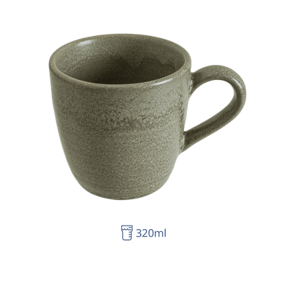 Taza de Ceramica Verde Adelfa 320 ml