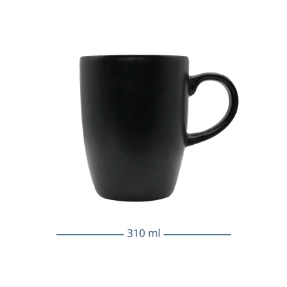 Taza Curva de 310 ml Negro Semi Mate Manhatan