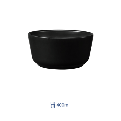 Tazon Conico 400 ml Negro Semi Mate Manhatan