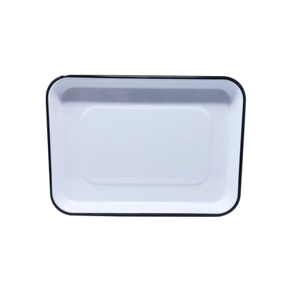 Bandeja de Melamina Blanca con Borde Negro 40 cm - Canteen