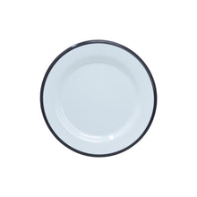 Plato 8" de Melamina Blanca con Borde Negro - Canteen