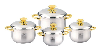 Bateria De Cocina Ollas 8 Pz Havana Fraciel Acero Inoxidable