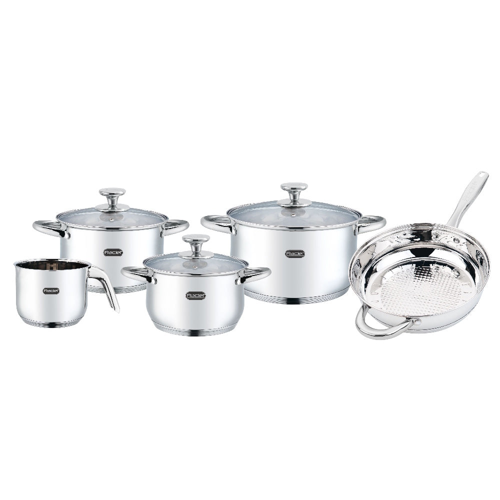 Batería de Cocina 8 Pz Acero Inoxidable inducción Florencia Fraciel