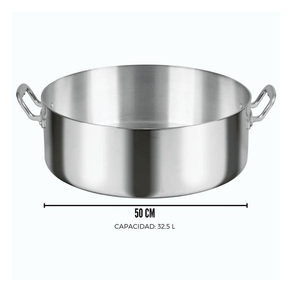Budinera C/Tapa 50 Cm Aluminio NSF 4.0 mm Acorazada Vasconia