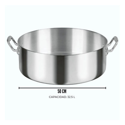 Budinera C/Tapa 50 Cm Aluminio NSF 4.0 mm Acorazada Vasconia