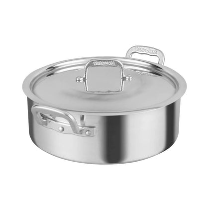 Budinera Profesional 28 Cm C/Tapa Aluminio NSF 4.0 mm Acorazada Vasconia 4030044