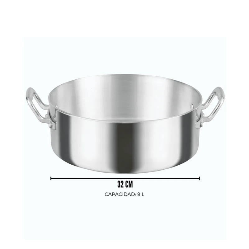 Budinera Profesional C/Tapa 32 Cm Aluminio NSF 4.0 mm Acorazada Vasconia 4030068