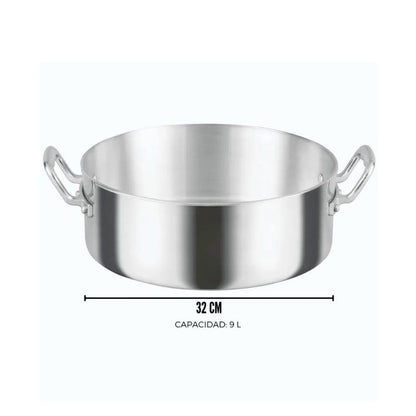 Budinera Profesional C/Tapa 32 Cm Aluminio NSF 4.0 mm Acorazada Vasconia 4030068