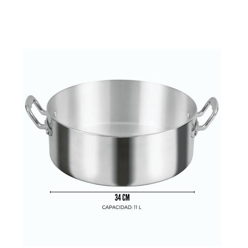 Budinera Profesional C/Tapa 34 Cm Aluminio NSF 4.0 mm Acorazada Vasconia 4030075