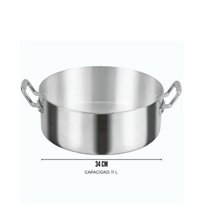 Budinera Profesional C/Tapa 34 Cm Aluminio NSF 4.0 mm Acorazada Vasconia 4030075