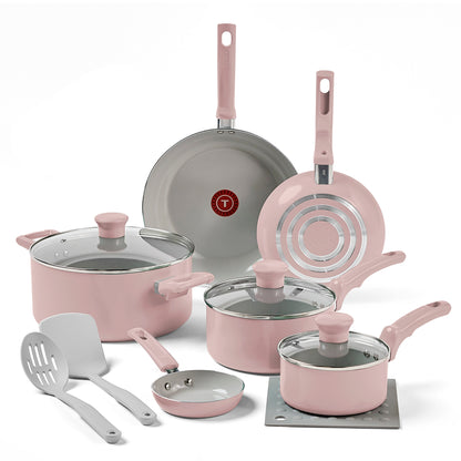 Batería De Cocina Refresh Cerámica 12pz Antiadherente | T-fal