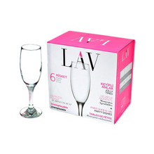 COPA FLAUTA LAV MISKET 190ML 6 1/2OZ - MITTORI (Caja con 24 piezas)