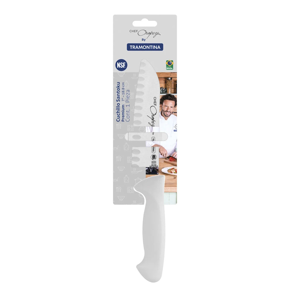 Cuchillo Premium 7″ Santoku Acero Inoxidable Oropeza Tramontina 29817/067
