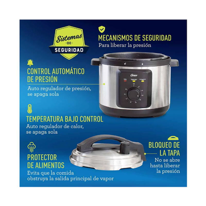 Olla de Presión Eléctrica 5.7 Lts Oster 1000 w CKSTPCEC57M013