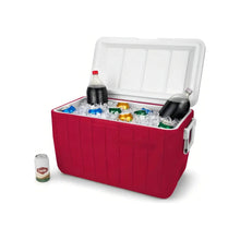 Hielera 48 Qt Rojo Con Asas Tapa Enfriador 2 Piezas Coleman
