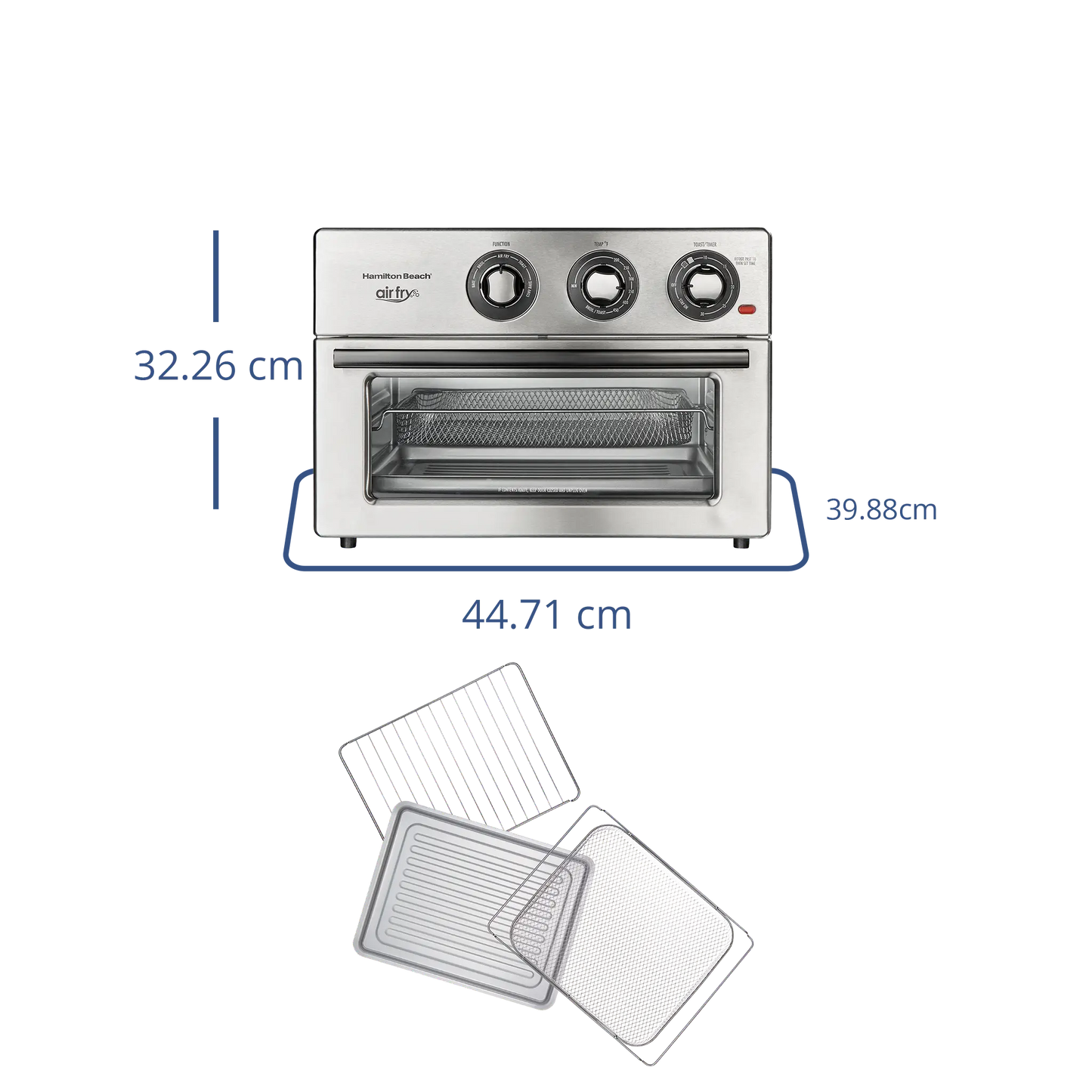Horno Con Freidora de Aire Acero Inoxidable - Hamilton Beach