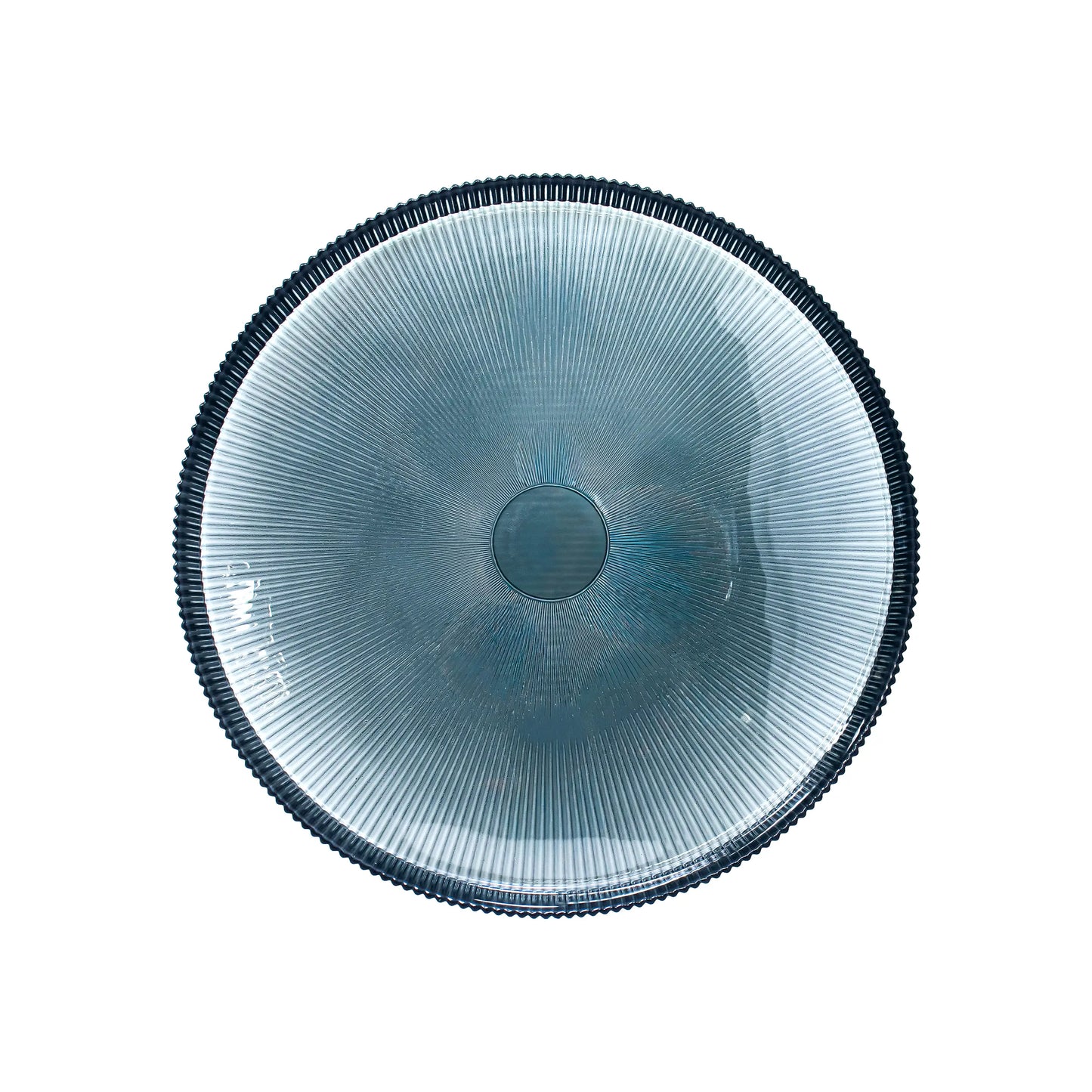 Plato Base de Cristal Texturizado 32 cm Colores