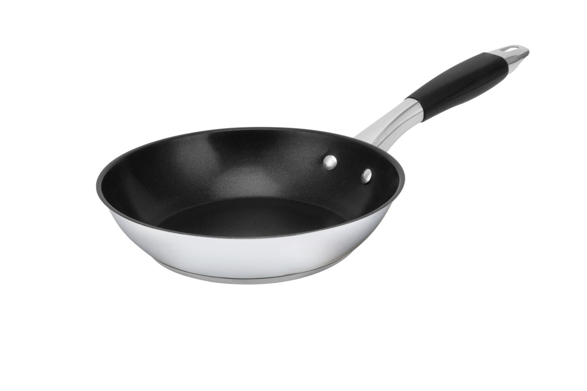 Sartén 26 cm Acero Inox Antiadherente Con Tapa Inducción Fraciel