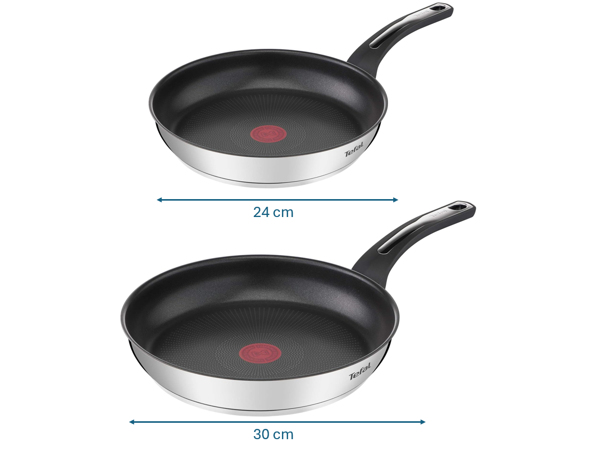Juego de Sartenes 24 y 30 cm Emotion Tefal Acero Inoxidable